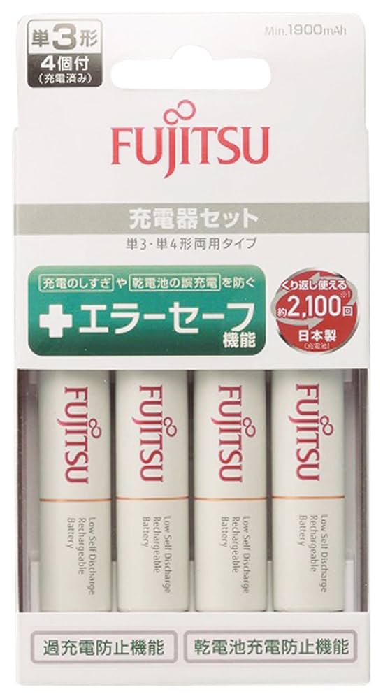 Amazon | 富士通 ニッケル水素充電器(単3・単4形両用) 【過充電