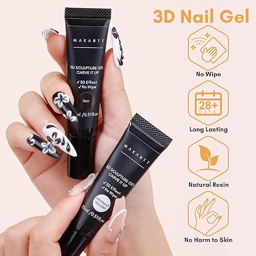 Vista 58 de Makartt Pegamento de uñas de gel: pegamento sólido para uñas a presión, necesita lámpara UV de gel 3D de 0.5 fl oz, herramientas multifuncionales