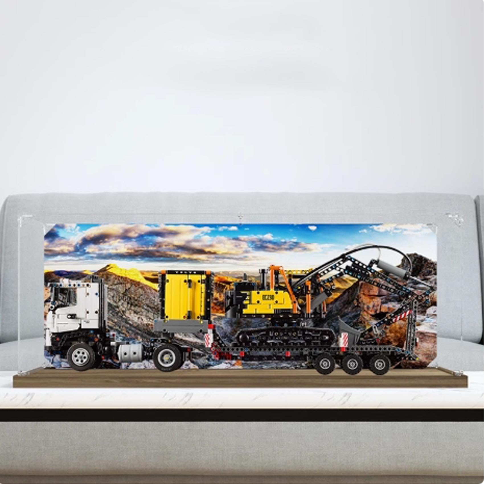 Acrylic Display Case, for Lego 42175 Trucks and excavators Model