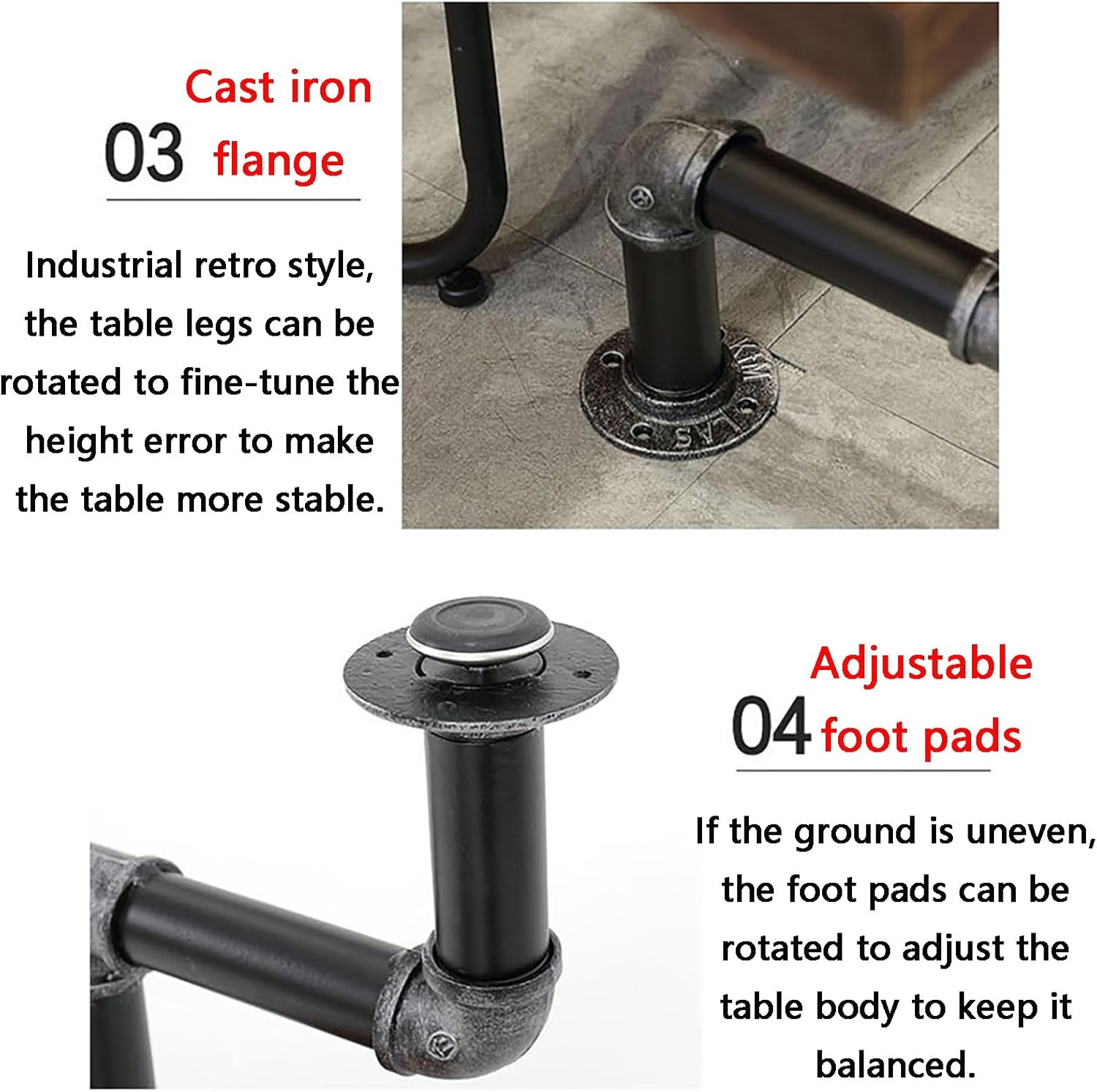 Solid Wood Wall Bar Table Narrow Long High Table Counter Height Table Bar Table with Metal Legs Rectangular Dining Table for Restaurant Bistro Cafe Tea Shop Home Without Stools