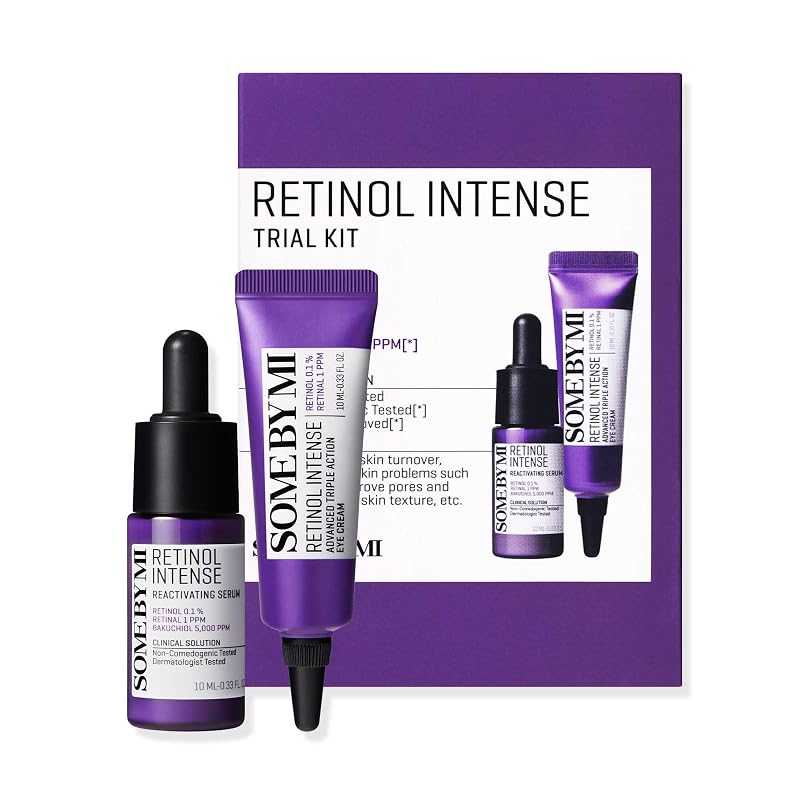 SOME BY MI Kit de teste com retinol, sérum e creme para os olhos, 0,33 oz