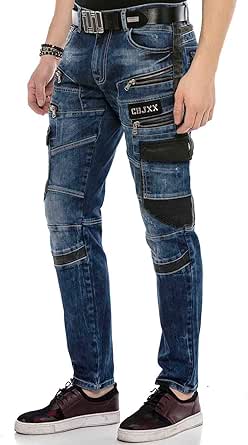 Pantalon Motard En Cuir Noir Zafy Leather - Sur Mesure 28" à 42", Coutures Blanches, Neuf Avec étiquettes