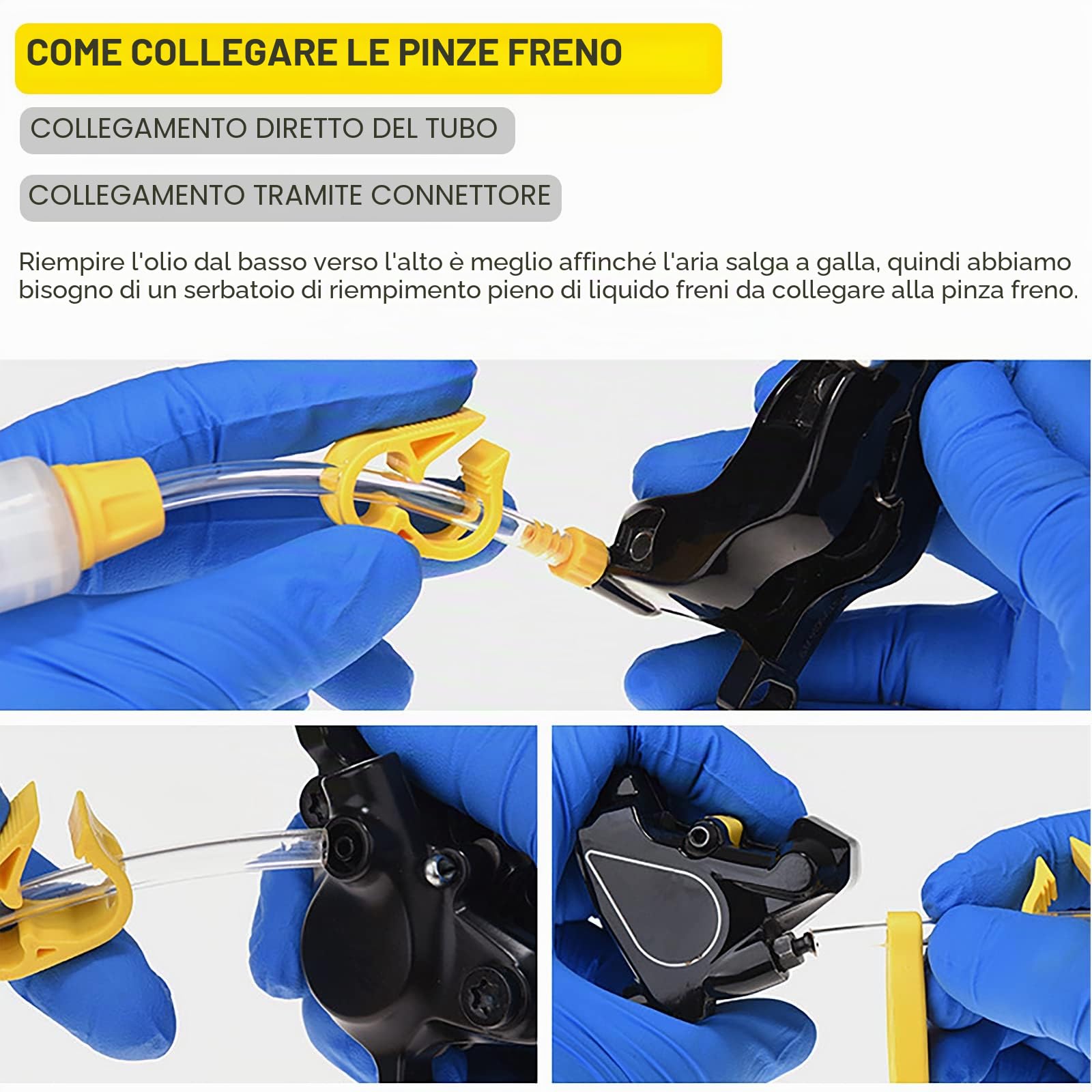 Kit Spurgo Freni per Shimano, Kit Spurgo Freni Kit di Sfiato dei Freni per Bicicletta per Magura, Tektro, Serie Sram Olio per Freni a Disco Idraulico Universale
