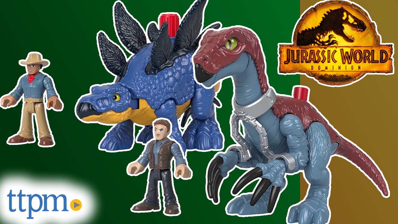 Watch Imaginext Jurassic World Dominion Stegosaurus & Dr. Grant