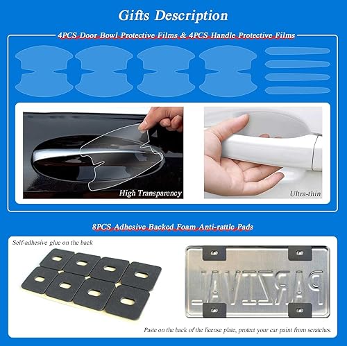 Miniatura 4 de 2 marcos de matrícula con diseño de bosque de luna llena para hombres y mujeres, soportes universales de metal verde luna y cielo nocturno con