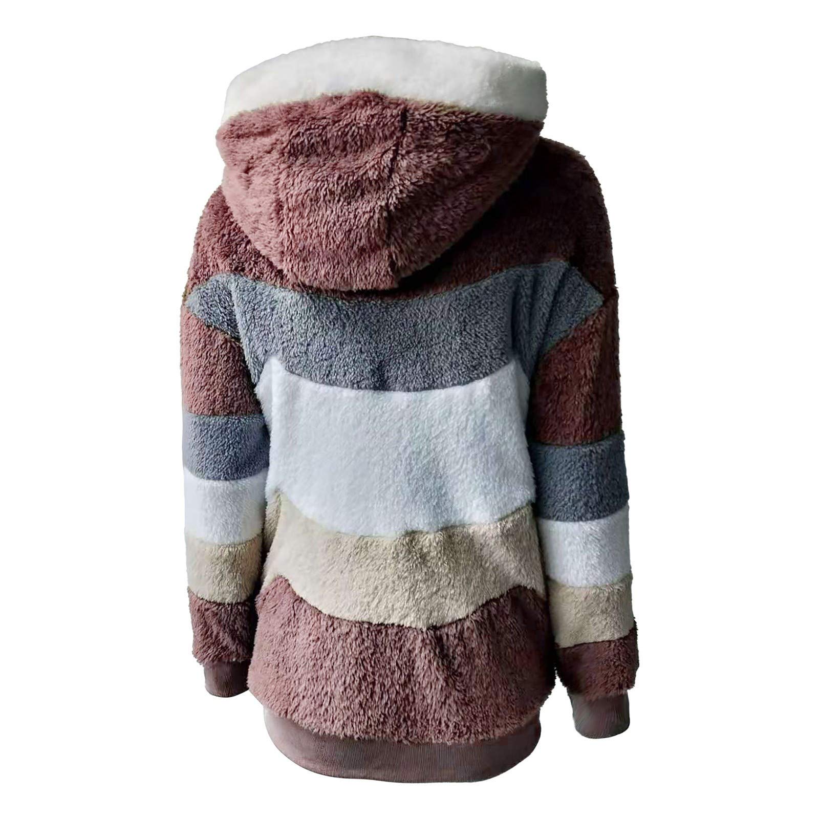 Generisch Damen Jacke Damen Fleecejacke Outdoor Polyester Mantel mit Reißverschluss für Reisen Freizeit Langarm Warme Winterbekleidung