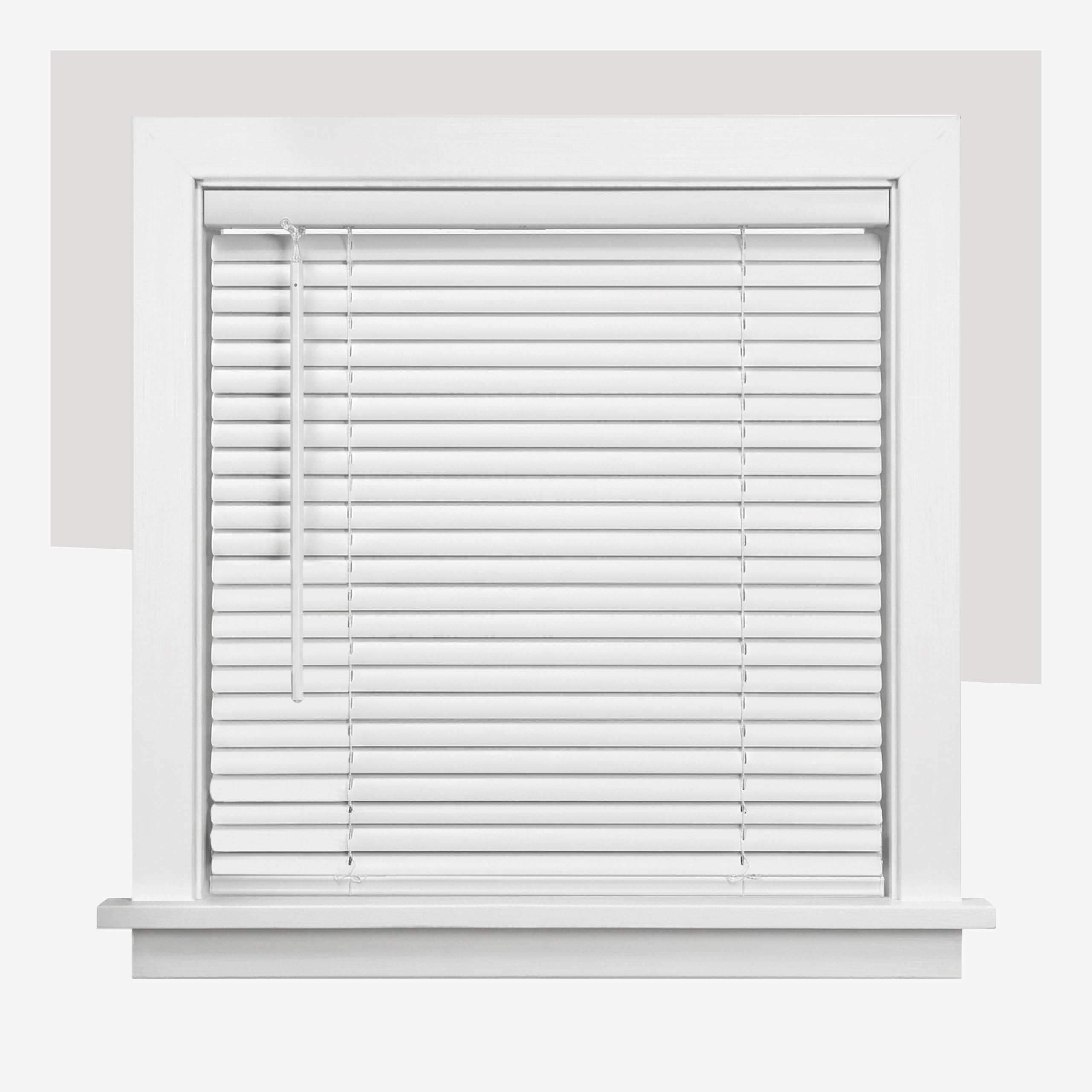 CHICOLOGY Mini Blinds for Windows - Horizontal, Gloss White, 12"W X 36"H