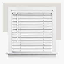 CHICOLOGY Mini Blinds for Indoor Windows 48"W x 64"H, White Horizontal Vinyl Blinds | Cordless | Easy to Install | Sleek Low-Profile Fit for Doors, Offices, Kitchens & Apartments