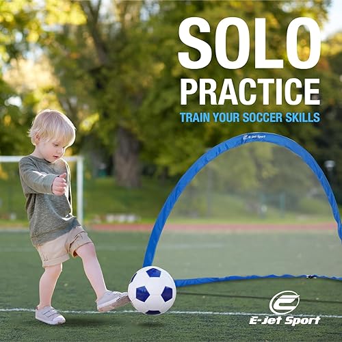 Miniatura 6 de Portería de fútbol para práctica y entrenamiento en el patio trasero 6 x 4 pies portátil y fácil de instalar red de fútbol emergente regalo de