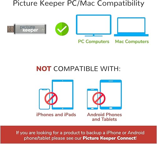 Miniatura 5 de Picture Keeper Foto y video USB Flash Drive para Mac y PC, unidad de pulgar de 8 GB
