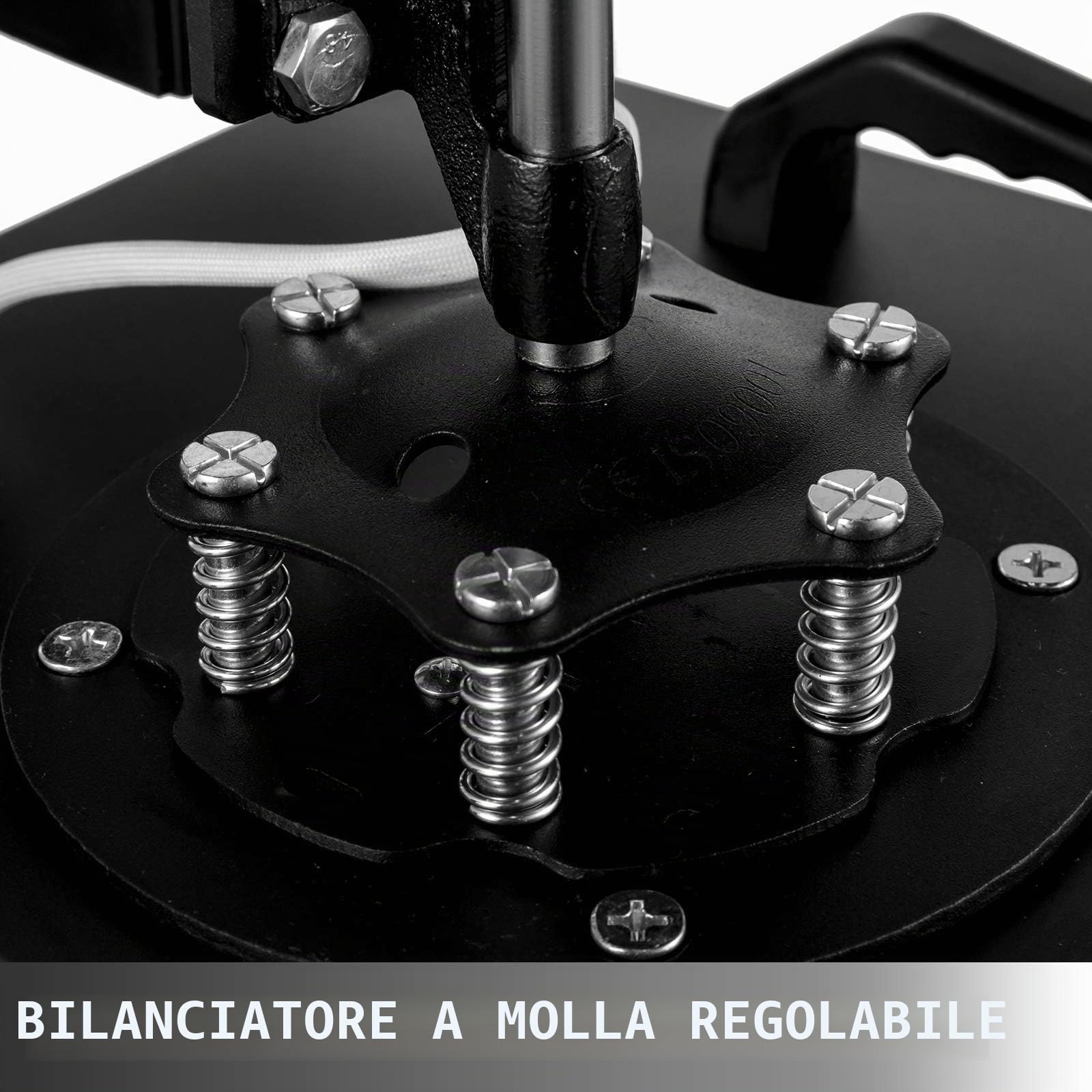 VEVOR 8 in 1 Trasferimento Digitale Sublimazione Calore Pressa Pressa Pressa Calore per Maglietta Tazza Cappello 38 x 38 cm, Macchina Pressa Calore con Piastra Regolabile Multifunzionale Nero
