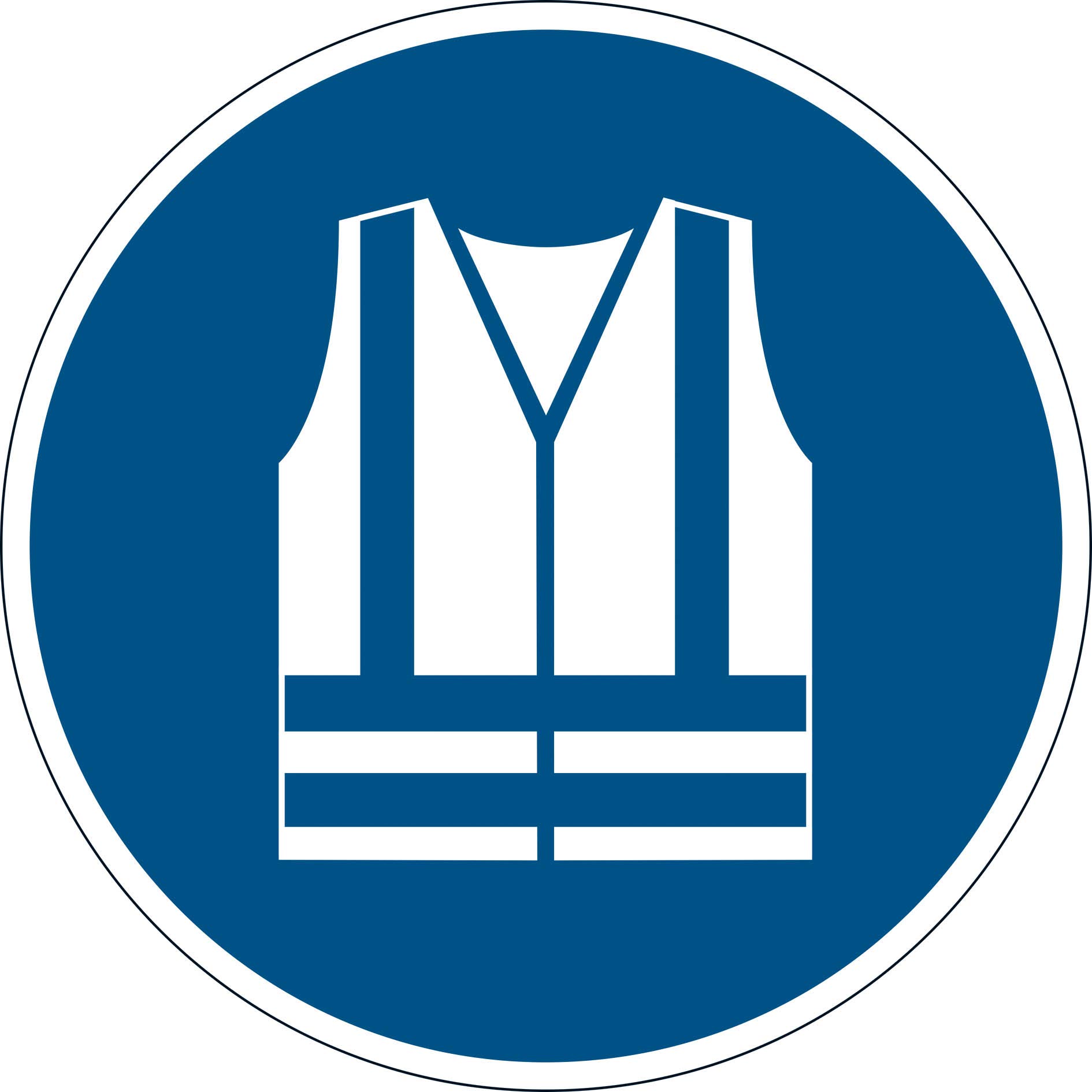 Durable 173506 - Segnaletica di Sicurezza Registrata Gilet di Sicurezza ad Alta Visibilità Obbligatorio, 430 x 0.4 mm, Azzurro