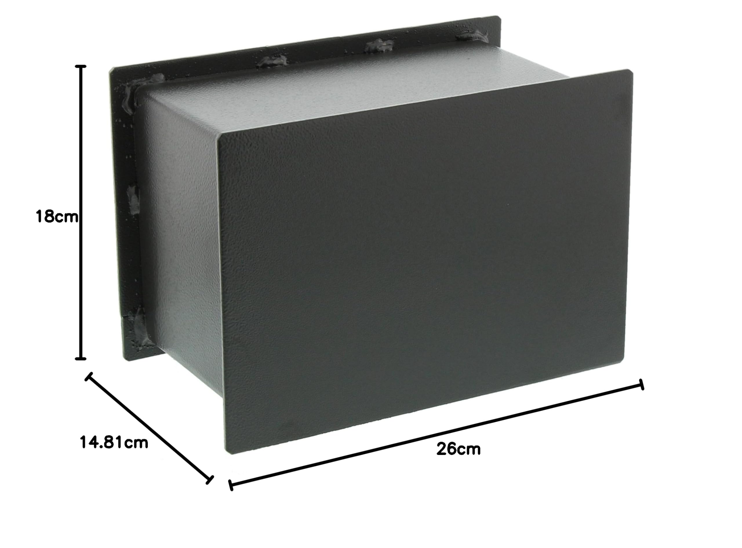 BURG-WÄCHTER Cassaforte da muro con chiavi, nascosta, occultata, resistente, Point-Safe, 3,5 l, 6,6 kg, PW 1 S, Nero
