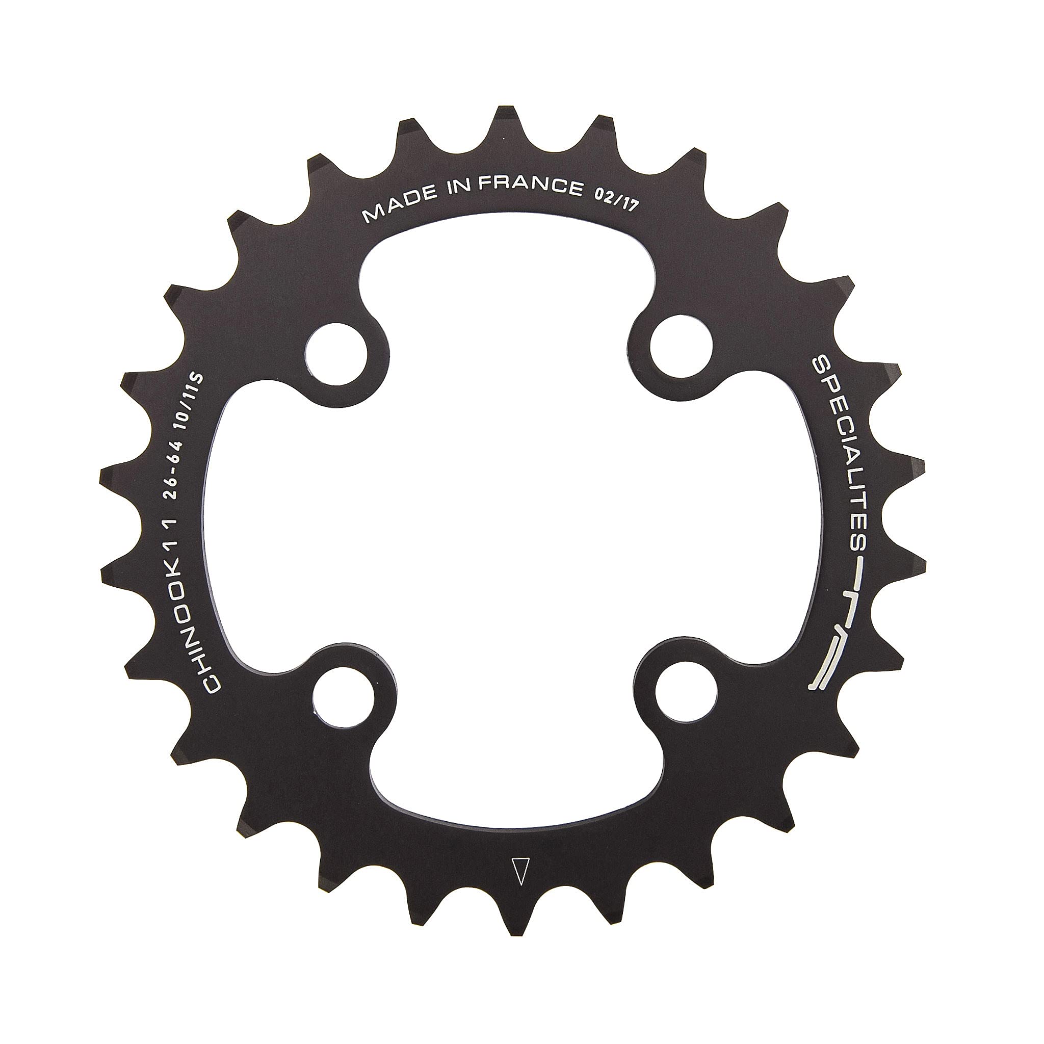 Specialites TA Kettenblatt chinook 9sp BCD104 42t äußere 18mm width schwarz - PL40104319-42