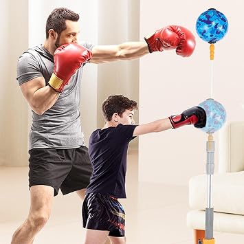 FreeStanding Punching Speed Bag, Reflex Punching Bag, Boxing Bag Stand, Cobra Reflex Bag With Suction Cup Base, Advanced Reflex Punching Bag For Adults, Kids And Girls, Boxing Training Accessories(bla