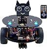 Adeept Smart Car Kit (Compatible with Arduino IDE) Line Tracking Obstacle Avoidance OLED Display Ultrasonic Sensor Wireless Remote Control DIY STEM Educational Robot Car Kit (Black)