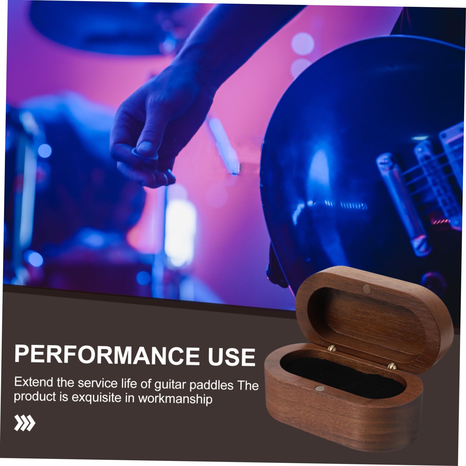 VICASKY 4stücke Guitar Pick Aufbewahrungsboxen Und Kaffee Tragbare Organizer Für Gitarrensaiten Kratzfest Und Sicher Für Musiker Und Gitarrenliebhaber