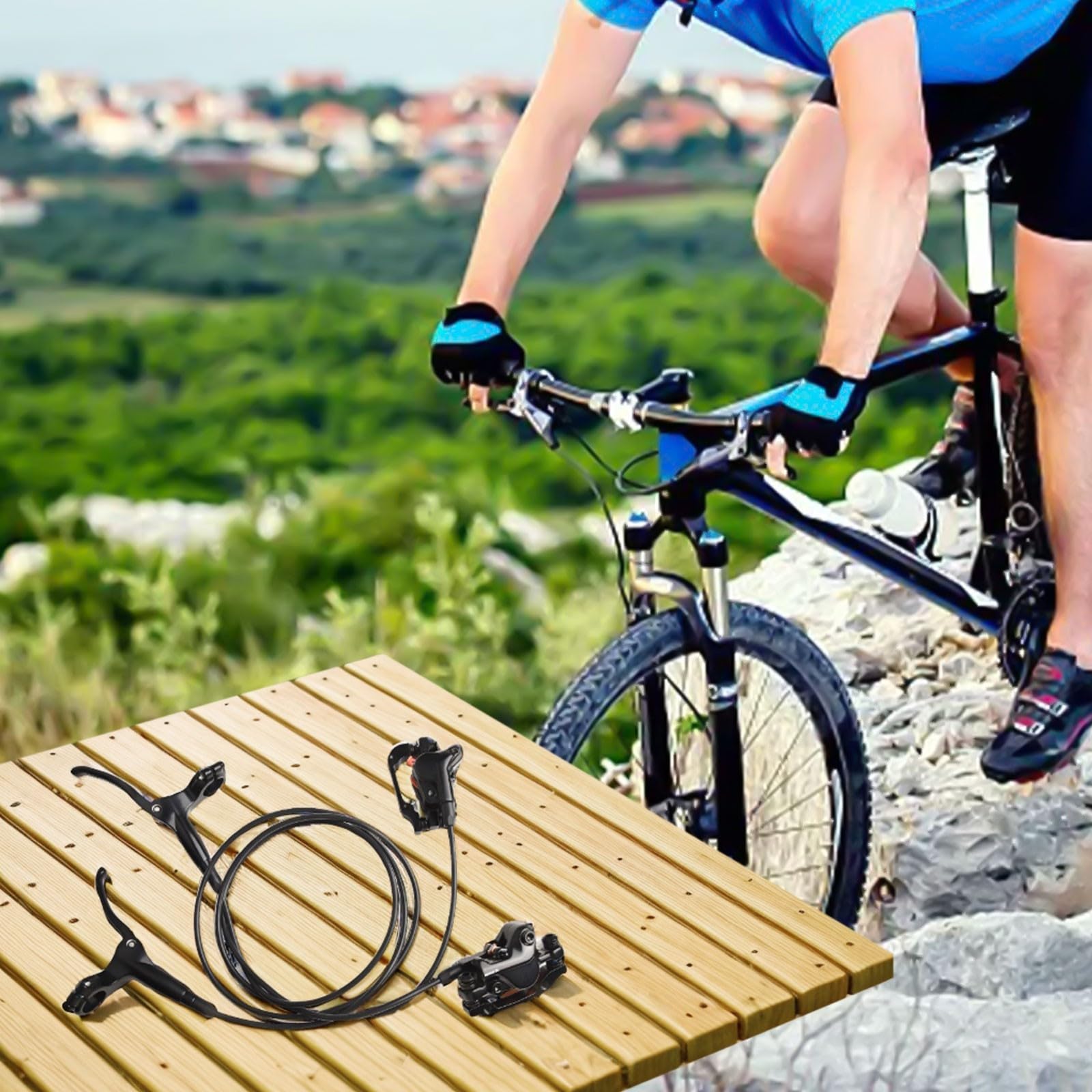 Frein à disque pour vélo Système hydraulique efficace avec levier réglable (gauche, avant, droite)