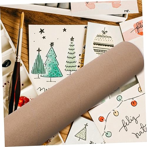 Miniatura 5 de 2 tubos de correo Kraft con tapas, tubo portador de póster para envío, almacenamiento y protección de obras de arte y documentos, versátil diseño