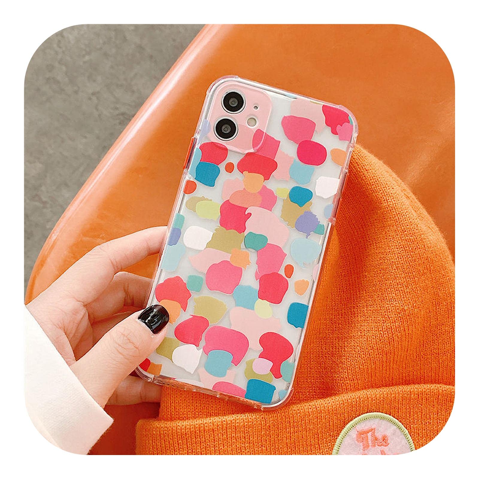 Jinyy Graffiti etui na telefon iPhone 12 11 Pro Max X XS Max XR 7 8 Plus SE 2020 12Mini 11Pro kolorowe przezroczyste miękkie etui na tył - T2-dla iPhone 7