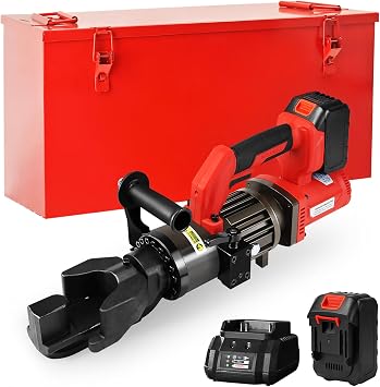 LOSCHEN Cordless Rebar Bender,Electric Hydraulic Rebar Bending Maching,Bending up to 3/4Inch 20mm #6 Rebar,Bending Angle 0-130 Degrees,Rechargeable Portable Handheld Rebar Bender Machine