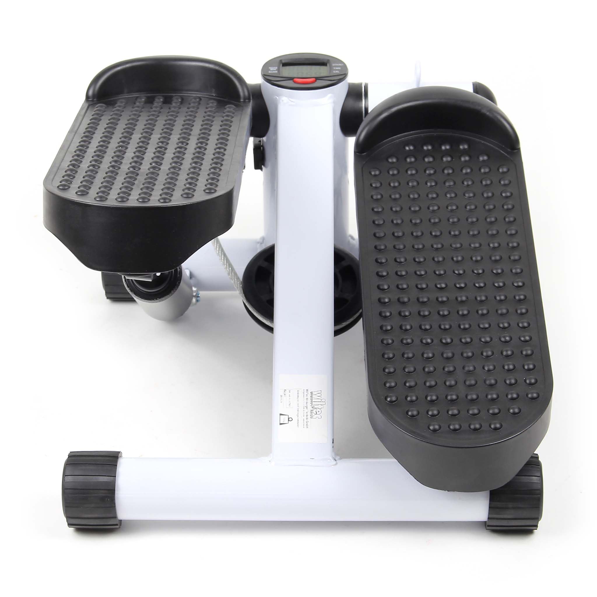 Wiltec Stepper do ćwiczeń 41 x 30 x 18 cm z wyświetlaczem LCD, trenażer schodowy do treningu nóg i pośladków, antypoślizgowe pedały
