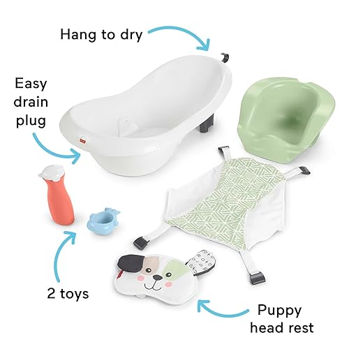 Miniatura 10 de Bañera Fisher-Price 4 en 1 Sling n Seat Bañera 4-en-1 Sling n Seat paquete de de 1 Multicolor