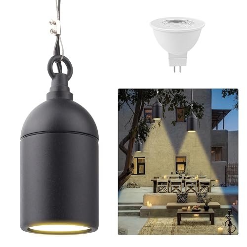 Cheopha Outdoor Pendant Hanging Light, 12V Low Voltage Landscape Lighting,