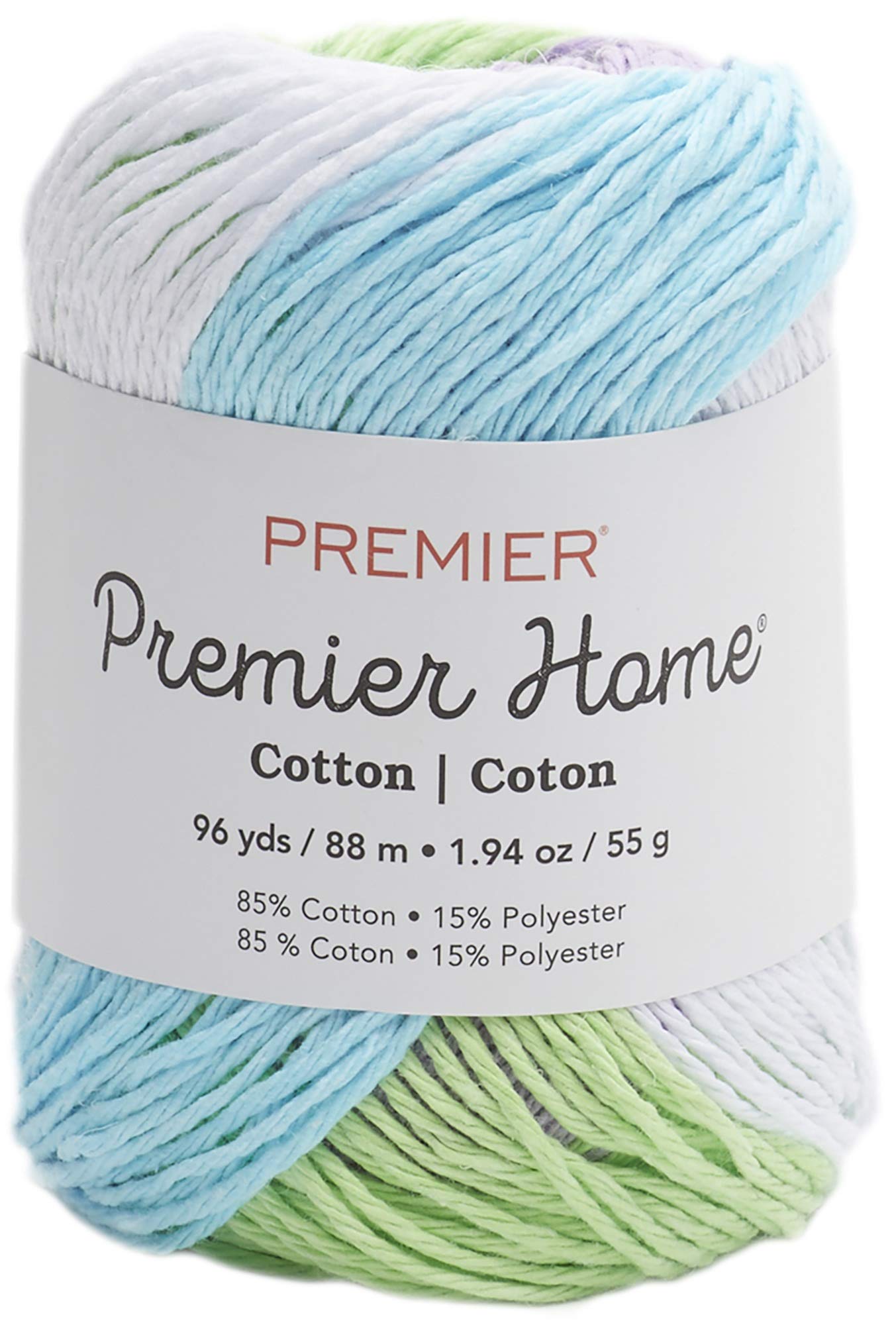 Premier Yarns Home Cotton Yarn Multi-Spring Stripe con acabado multicolor natural