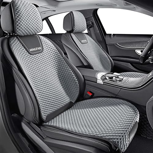 Funda de asiento delantero para MAZDA2, MAZDA3, MAZDA6, Mazda Tribute, transpirable, cómodos protectores de asiento de 2 asientos (tipo 1 gris)