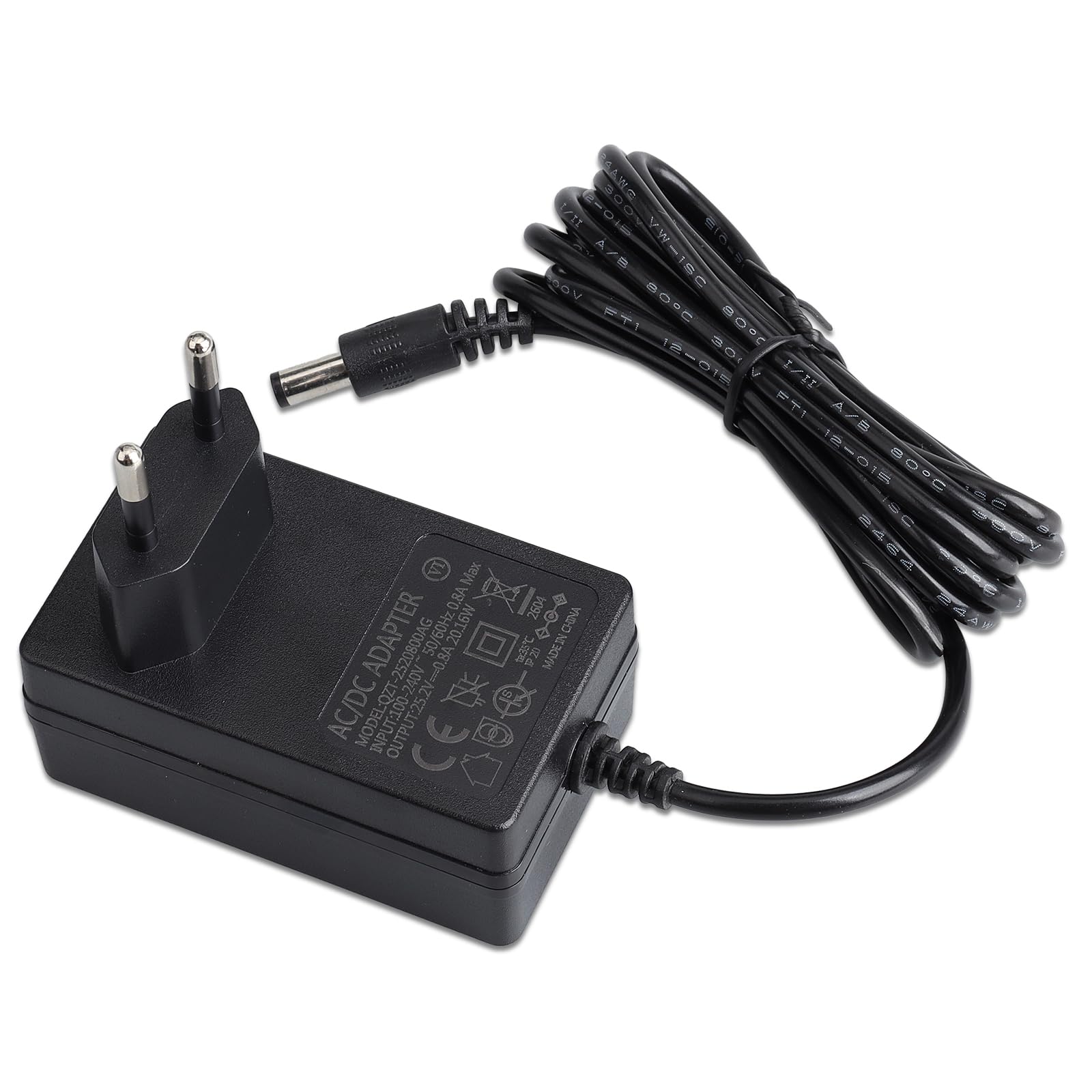 Adaptateur secteur 25,2 V 0,8 A pour Segway Ninebot eKickScooter Zing E8 E10 E12 C8 C10 C15 C20 C2 C2 Pro Trottinette électrique pour enfant Modèle NB-25D2-00D8-US Segway Chargeur de trottinette