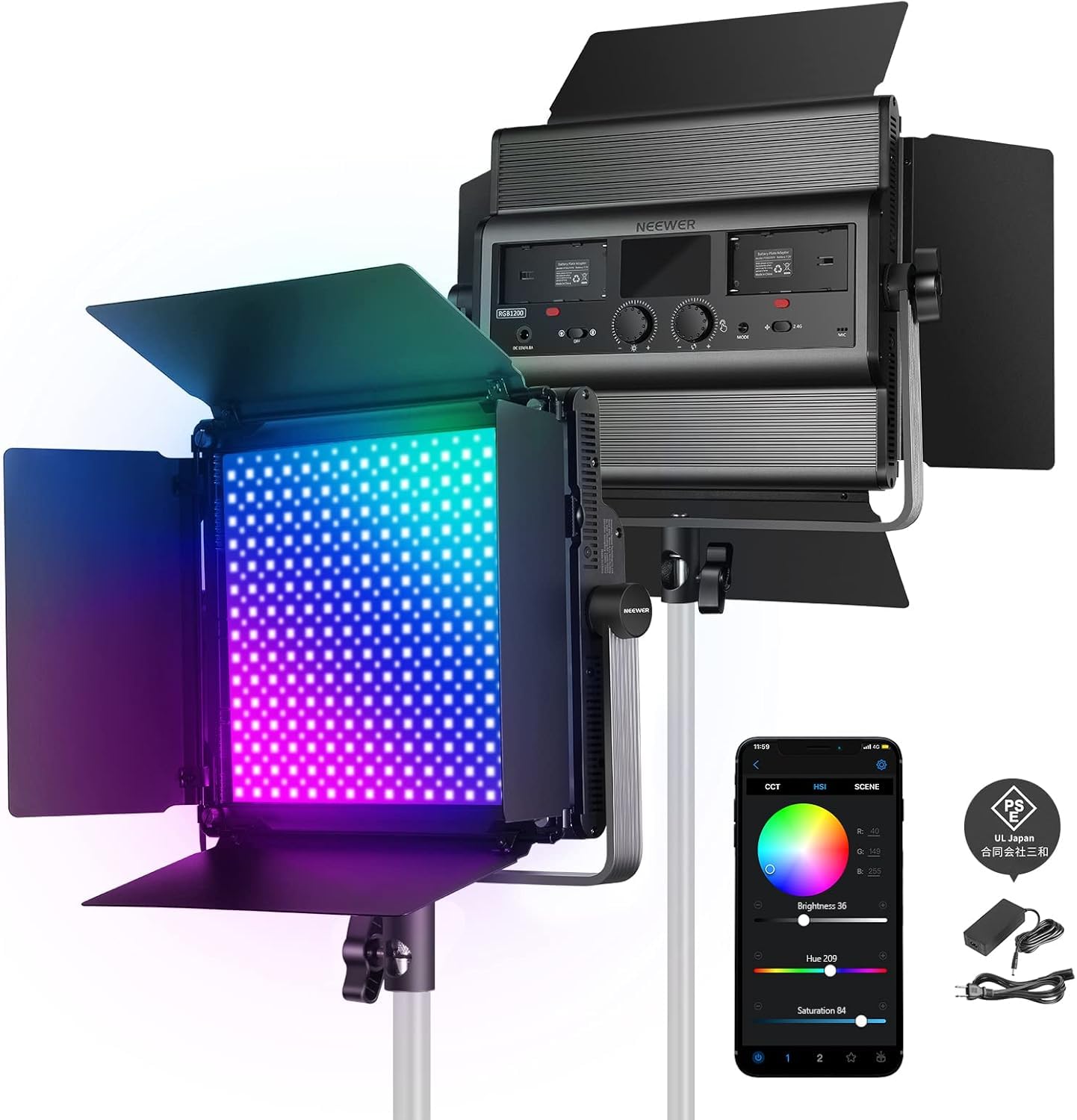処分価格　撮影ライトNEEWER RGB1200 RGBビデオライト 60W Amazon.co.jp: NEEWER RGB1200ビデオライト 60W APPと2.4Gリモート制御