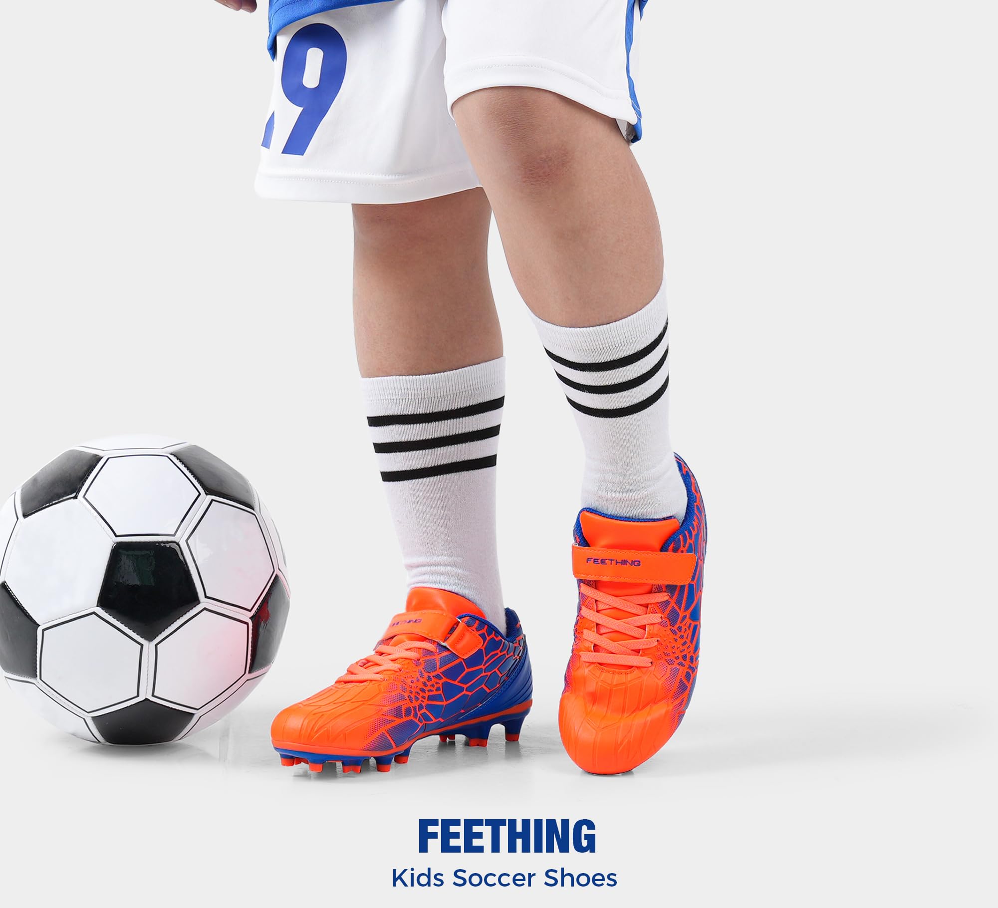 Botas de Fútbol para Niños y Niñas Zapatos de Fútbol de Césped Firme Ligeros para Entrenamiento Atlético Juvenil