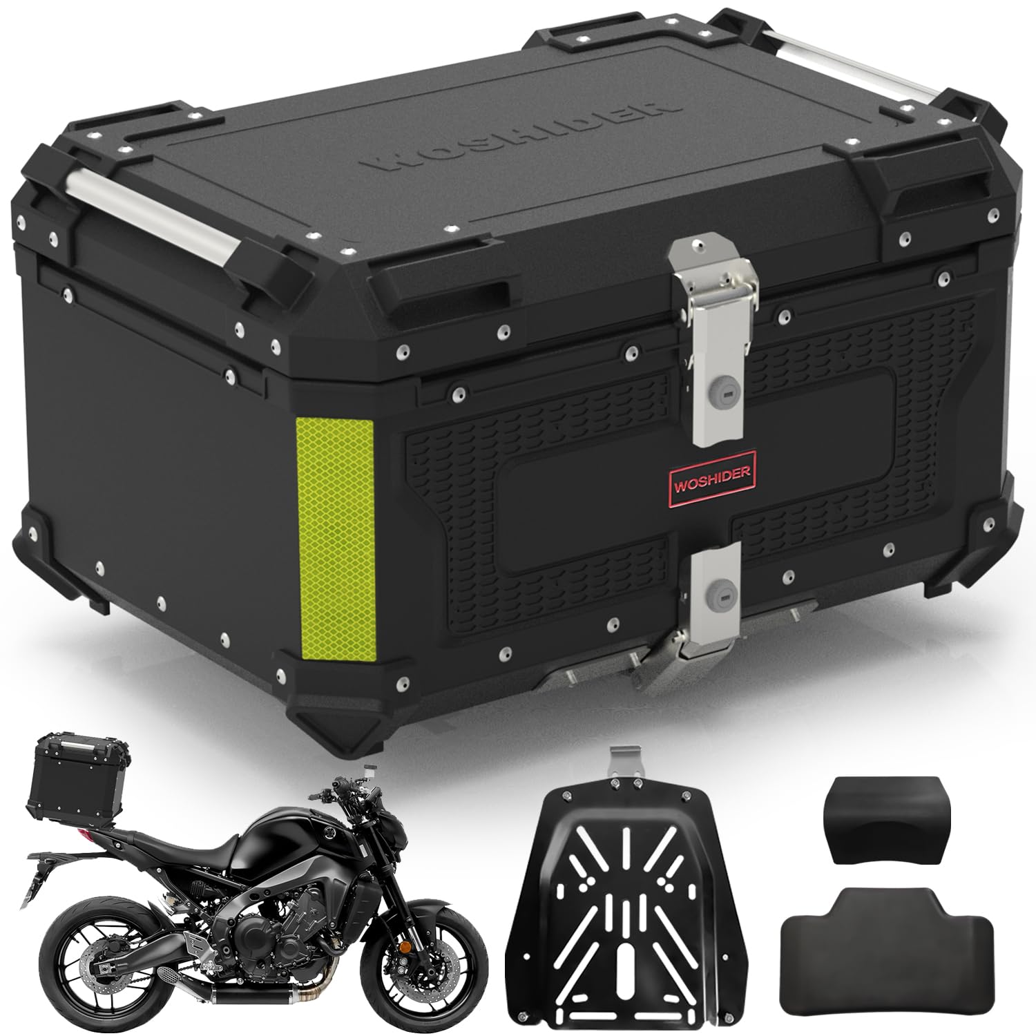 Amazon | WoshiDer バイク用リアボックス 45L/55L65L アルミ 取付