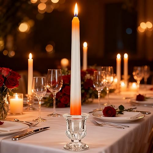 Miniatura 6 de 48 portavelas de vidrio transparente a granel, soportes pequeños de 2.5 pulgadas, elegantes centros de mesa para bodas, Navidad, día de San