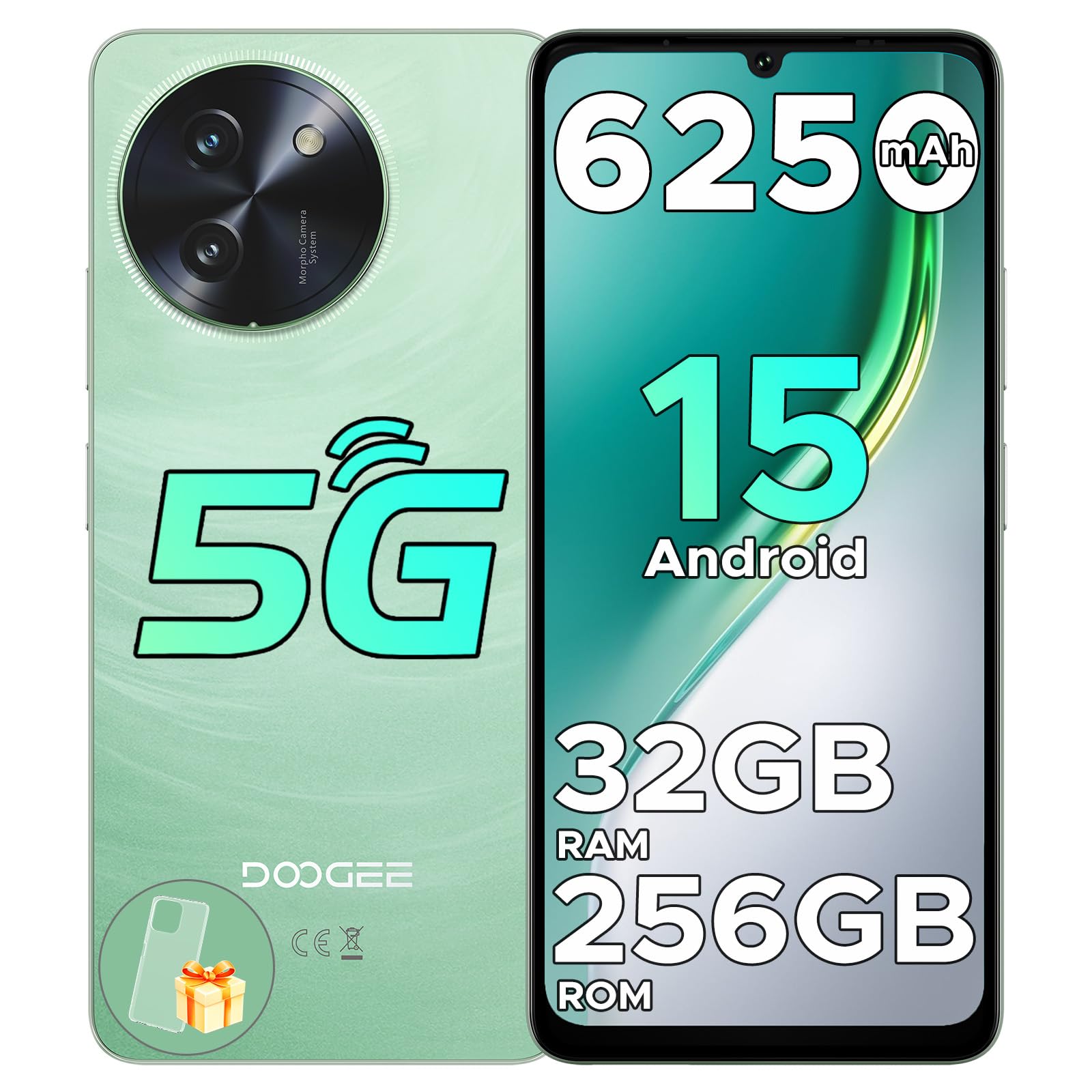 DOOGEE 5G Mobile Phones NOTE 59 PRO, 32(8+24)GB+256GB/2TB& Android