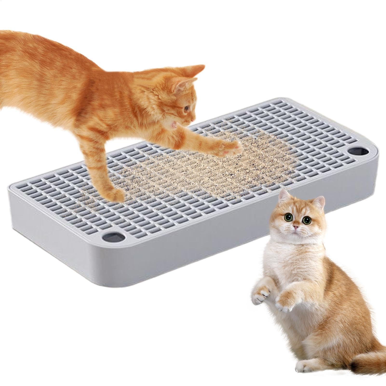 Cat Ramp Litter Box Step, Cat Litter Station with Filter Function, Easy Cleaning Pet Toilet Front Ramp for Living Room, Bathroom