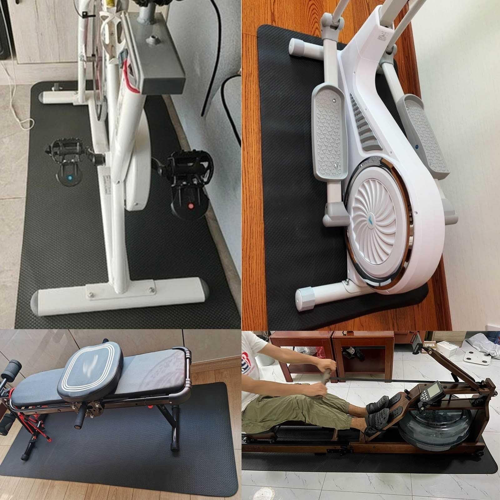 WORDFUN Tappetino per Tapis Roulant, Tappetino Fitness Multifunzionale, Tappetino Insonorizzante, Antiscivolo, Tappetino Antivibrazione, Tappetino Protettivo per Il Pavimento, per Attrezzi Sportivi