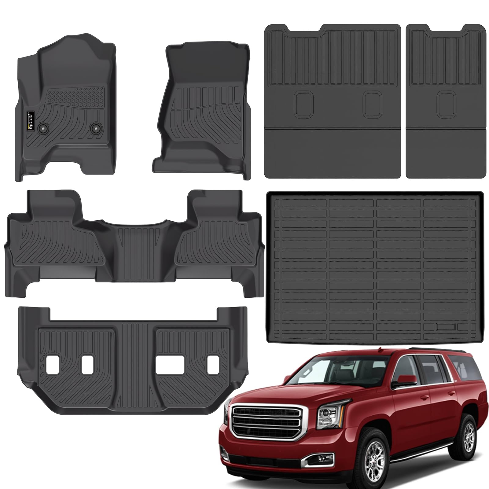 Photo 1 of ***MISSING PIECES***
Jenofa-Cargo Mats for 2015-2020 Chevy Suburban & GMC Yukon XL & Cadillac Escalade ESV Cargo Liner All Weather Trunk Mats Custom Fit Waterproof Durable Trunk Liners Accessories Black