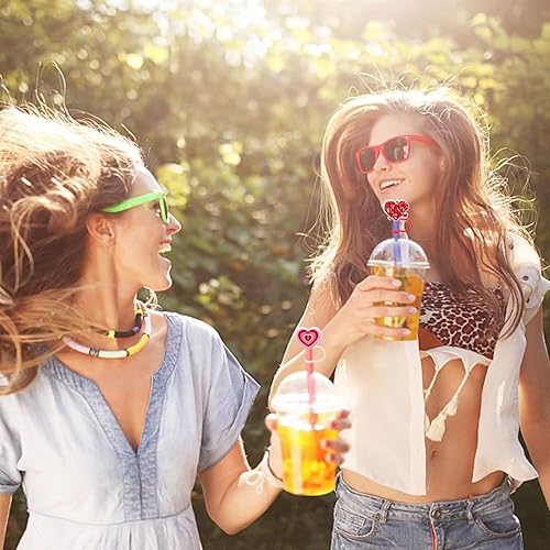 Miniatura 5 de 5 fundas de silicona de 0.394 pulgadas para popote Stanley de 40 y 30 onzas, bonitas puntas de silicona reutilizables, tapas de popote de grado