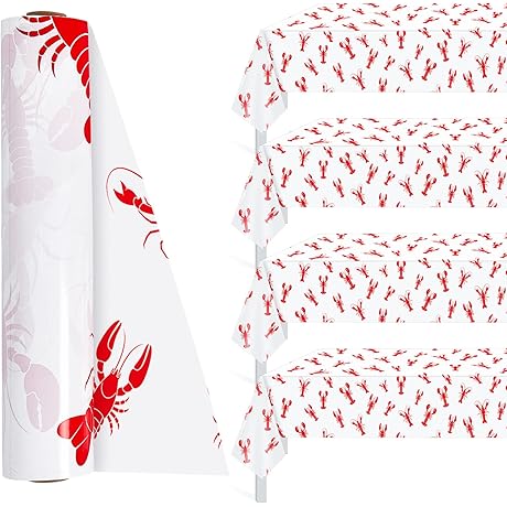 Crawfish Party Tablecloth 100 Ft x 54 Inches