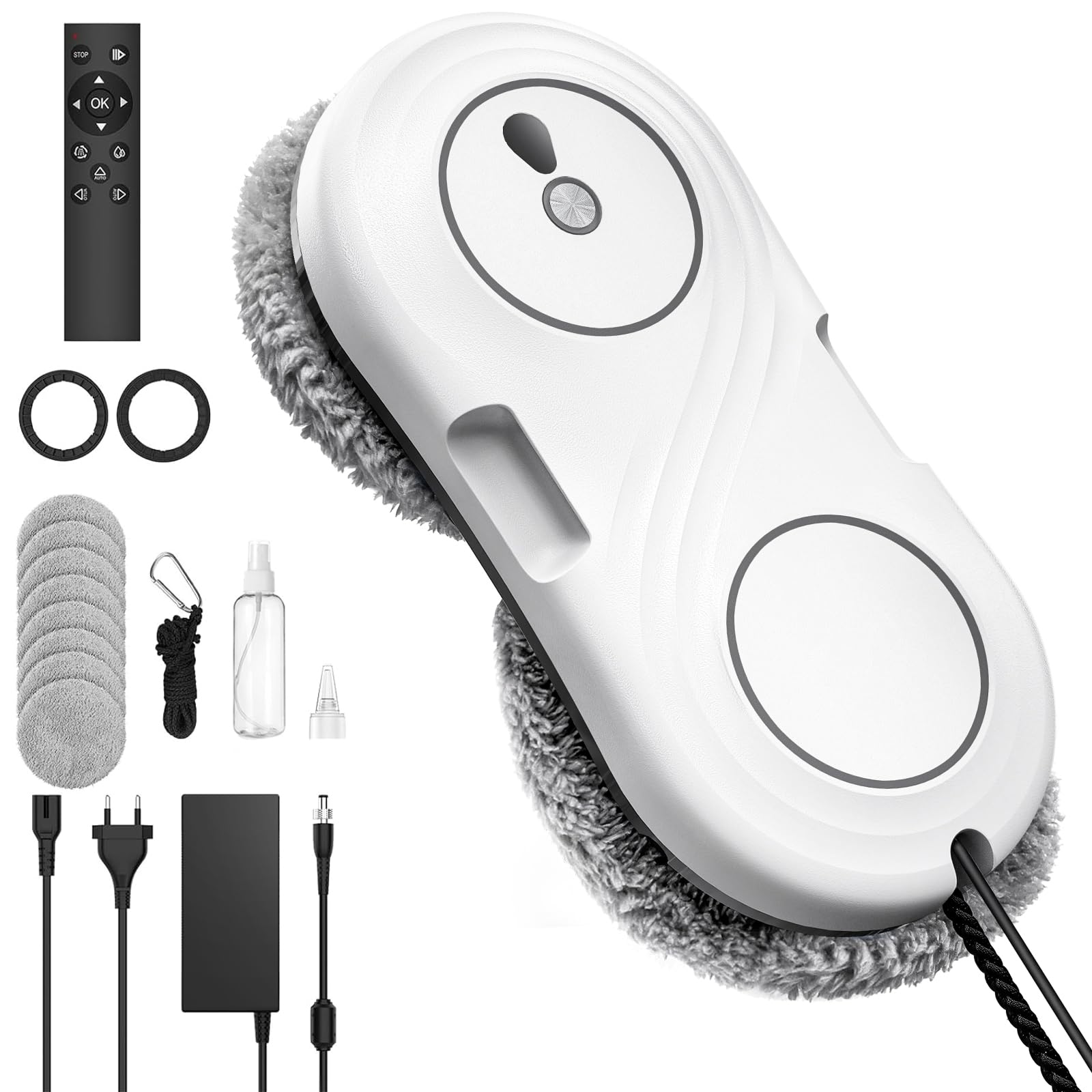Fensterputzroboter mit Turbinenmotor, 7000Pa Fensterroboter, Starke Saugkraft, Doppelhelix-Reinigung, 63 MM ultradünn, 3 Reinigungsmodi Fensterreiniger Elektrisch, Window Cleaning Robot, WD12D