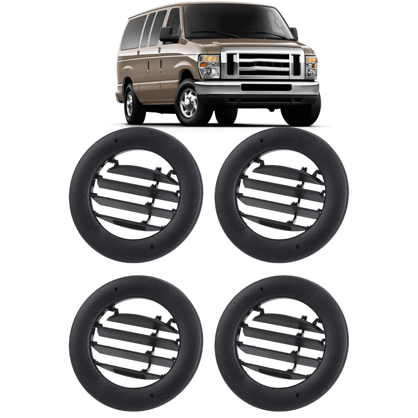Ausla 4 Piezas BL1Z 19893 AA Techo Interior, OEM: 9C2Z 19893, AD Techo AC Calentador Ventilación Louvre Reemplazo para E-150 E-250 2009-2014