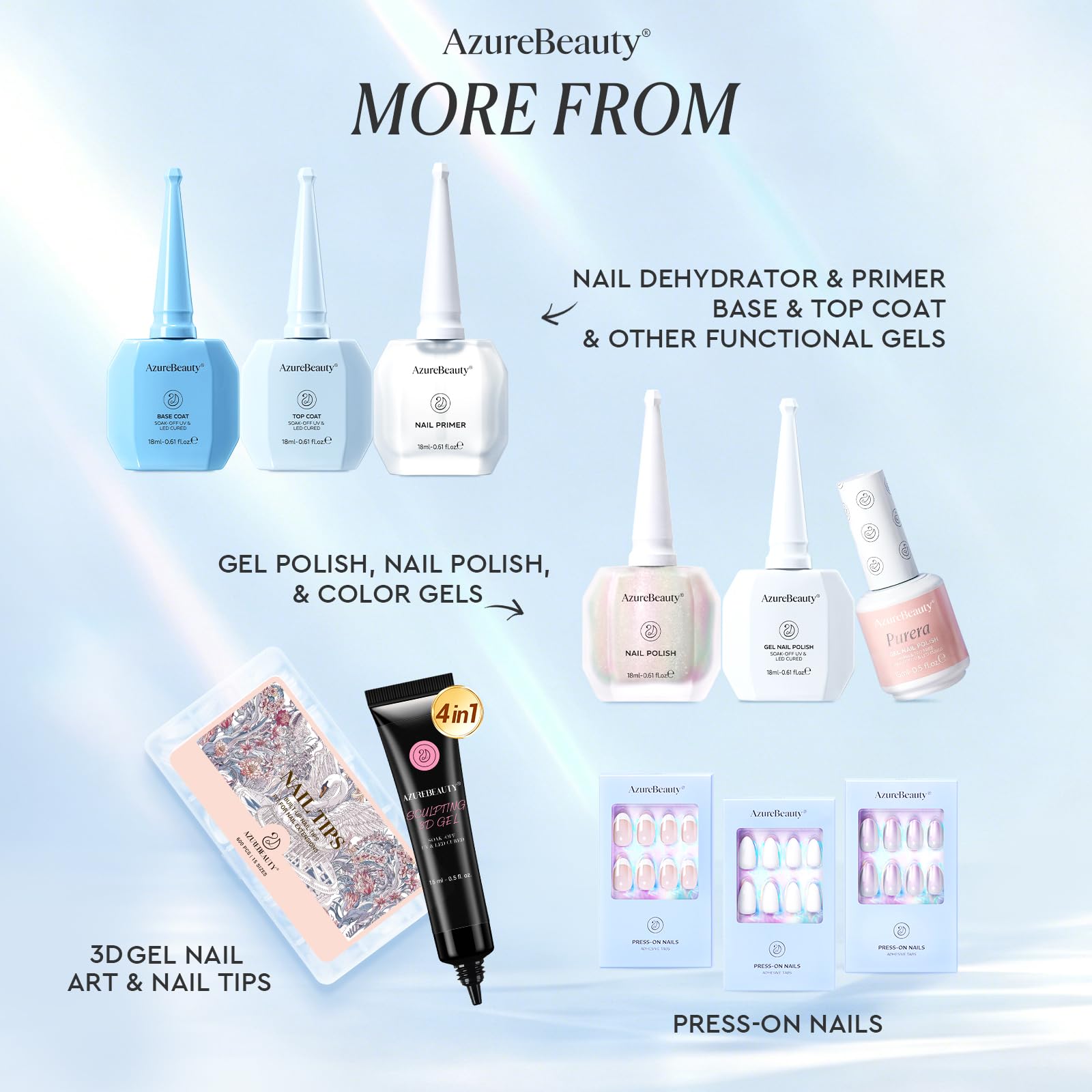 AzureBeauty Magnes kocie oko narzędzia do zdobienia paznokci - 14 szt. potężny żelowy lakier do paznokci Cateye narzędzia magnetyczne - serce / francuskie / czarne otwory magnetyczne sztyfty, DIY