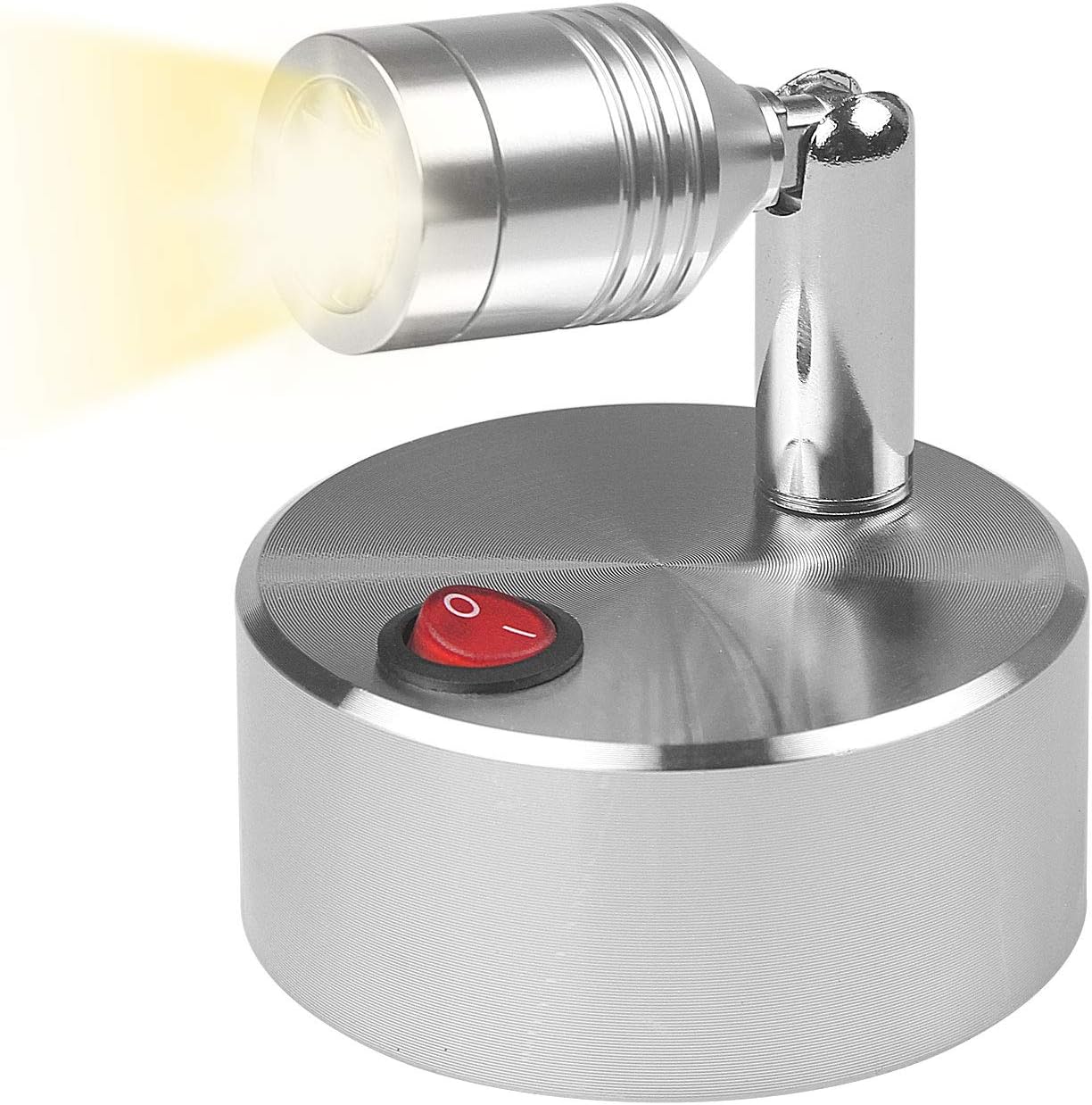 Spotlight Battery Powered Wireless LED Art lamp Art Illuminating - Adjustable Warm White Light for Kitchen,Under-Cabinet,Wardrobe & Wall(Metal)