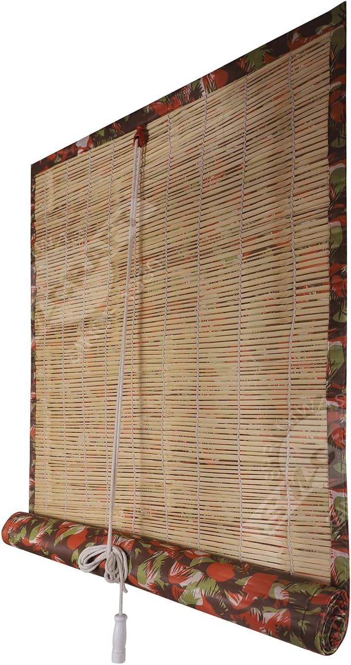 Bamboo Curtains Roll Up Down 2 ft x 5 ft (W x H) Camouflage - Natural Bamboo Blinds with Rope for Window Balcony Restaurant Hotel Resort