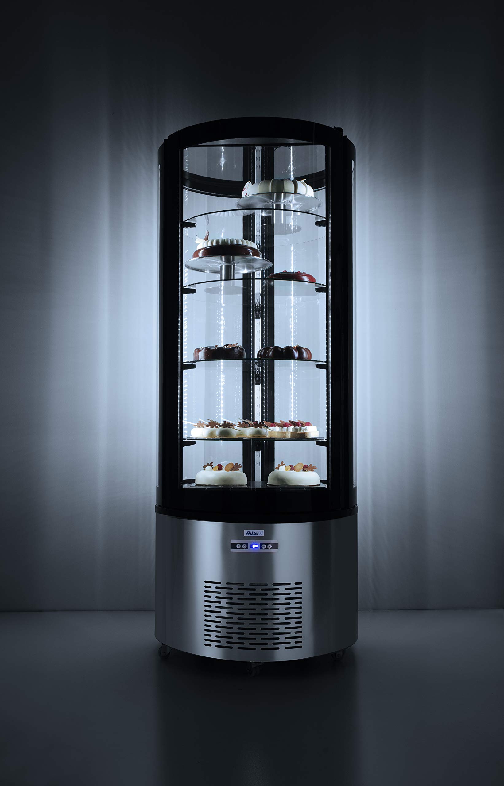HENDI Expositor redondo para repostería (360 litros) - 360 L - 230V / 460W - ø680x(H)1750 mm