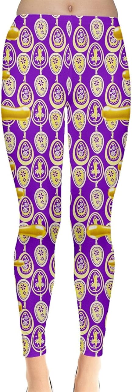 CowCow Womens Bunny Rabbits Easter Eggs Floral Pattern Stretchy Leggings, XS-5XL : Clothing, Shoes & Jewelry