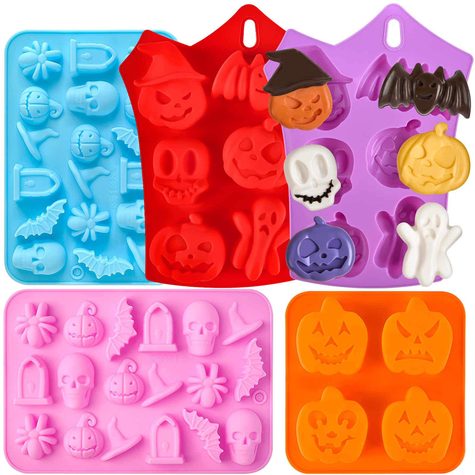 Photo 1 of JOERSH Halloween Silicone Molds, 5-Piece Set