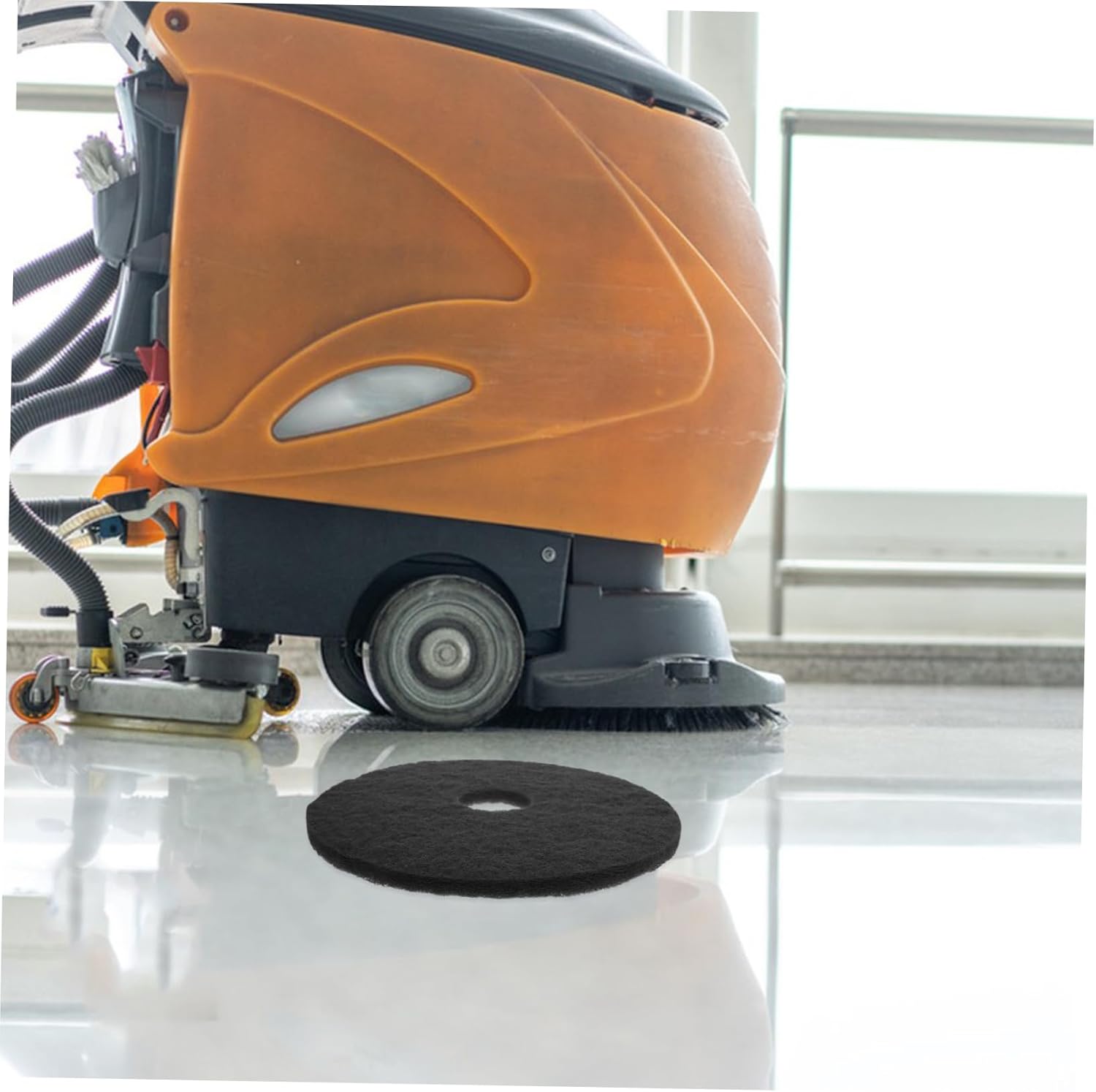 Floor Scrubber Pad Black Cleaning Pad for Floor Scrubber Machine Floor-Washing Machine Pad Replacement Floor Polishing Pad